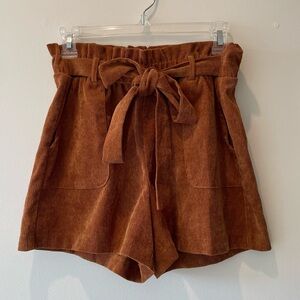 Have Women’s High Waisted Brown Corduroy Shorts Size M